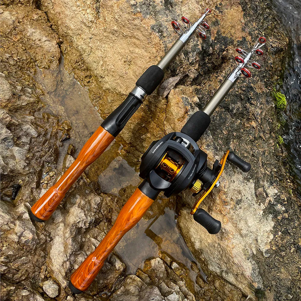 Portable Fishing Rod Reel | Portable Mini Reel | FinnedFishen