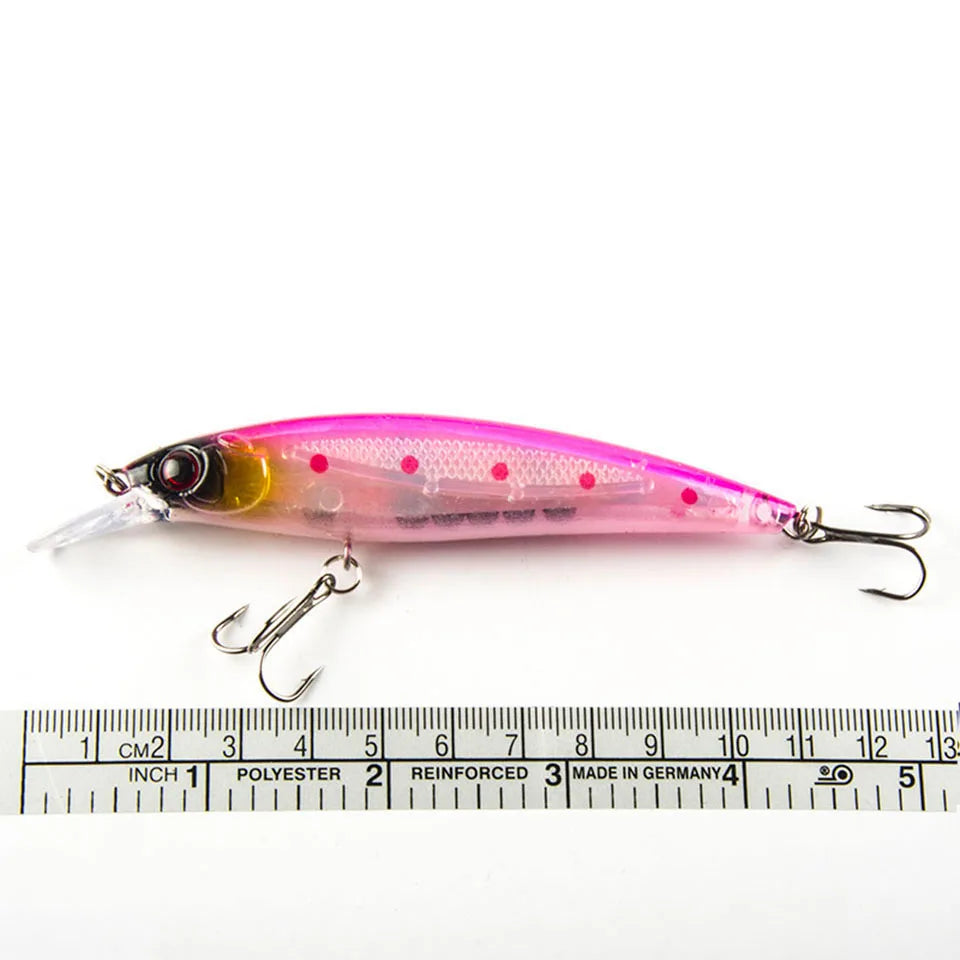 pink  finned fishen hard body 13g fishing lure minnow for fishing
