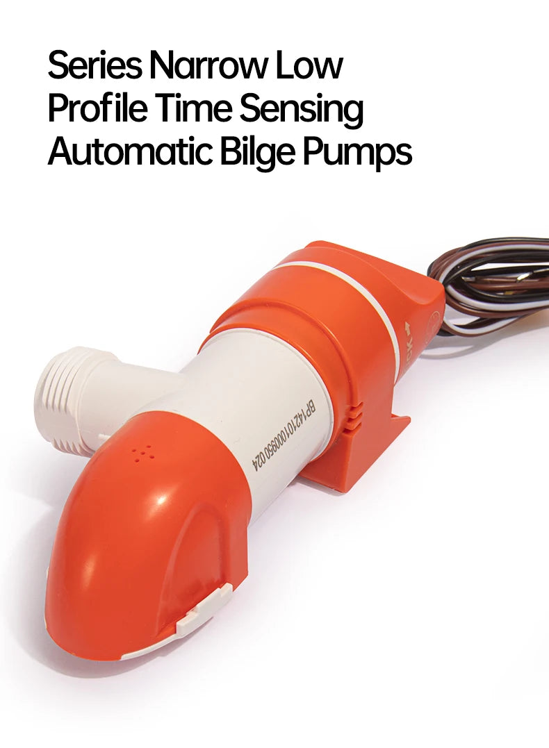 12V/24V SEAFLO 14B Automatic Bilge Pump – 1100GPH Low Profile Marine Pump