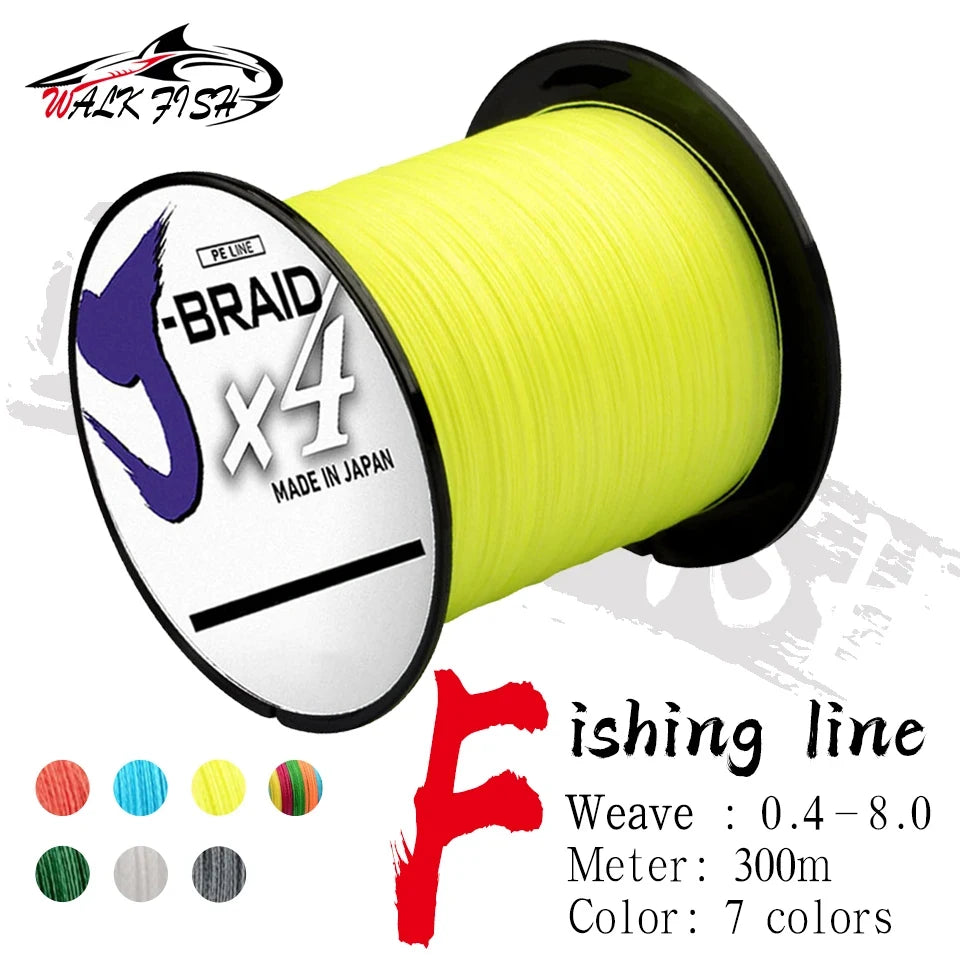 4 Strand 300m Japan PE Braided Super Strong Fishing Line