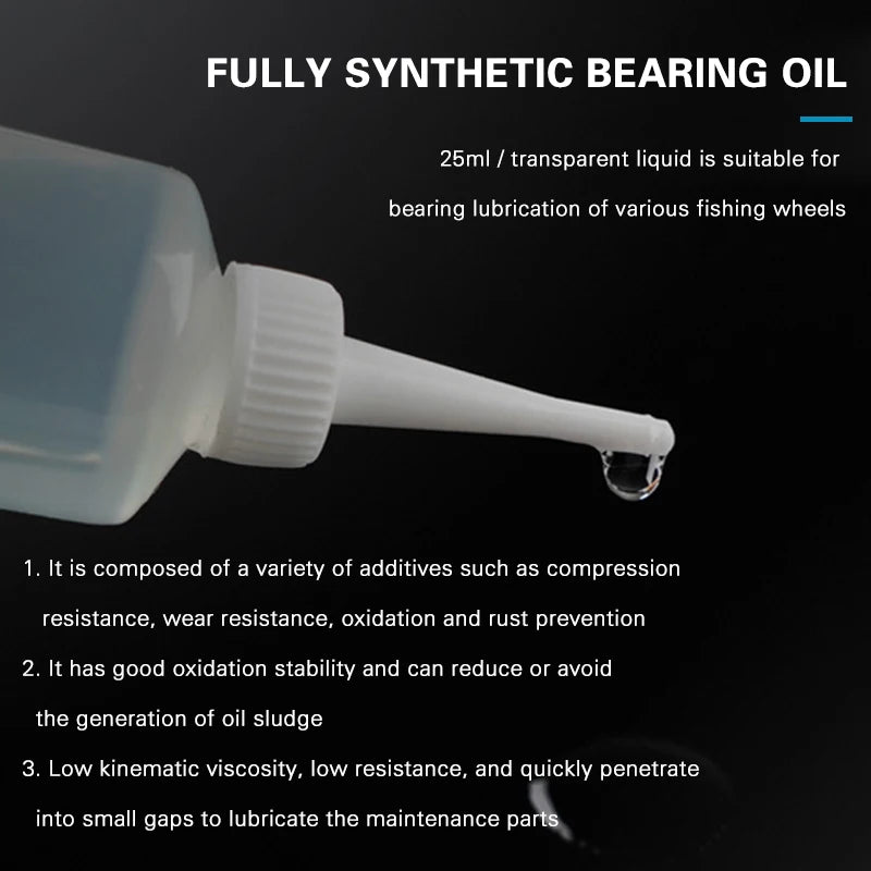 25ML Fishing Reel Maintenance Oil | Lubricant for Bearings and Gears